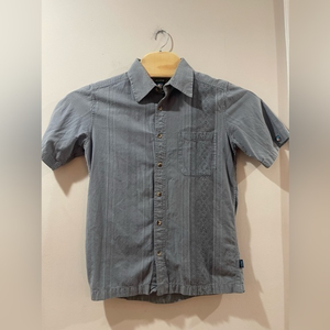 Men's KUHL Button Up Casual Gray‎ Short Sleeve Shirt Size Small